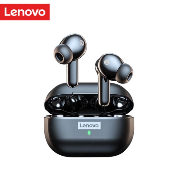 Unik LENOVO LP1S TRUE WIRELESS BLUETOOTH EARPHONE TWS NOISE REDUCTION - Hitam Berkualitas