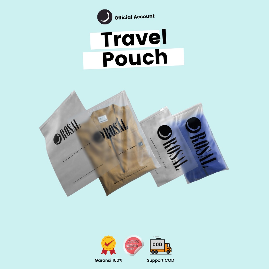 Jual Travel Pouch Rosal Plastik Packaging Baju Sajadah Zip Lock Rosal