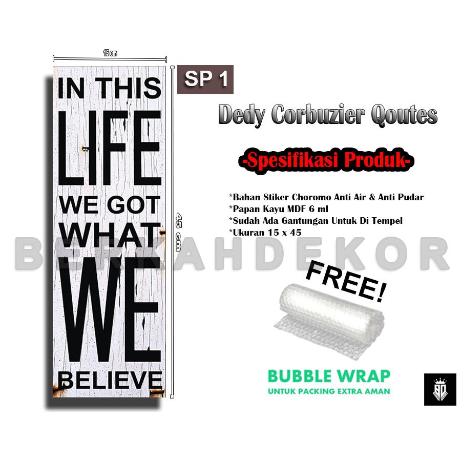 PODCAST SMART PEOPLE 1 Qoutes Deddy Corbuzier / Hiasan Dinding / Dekorasi Dinding / Pajangan Rumah