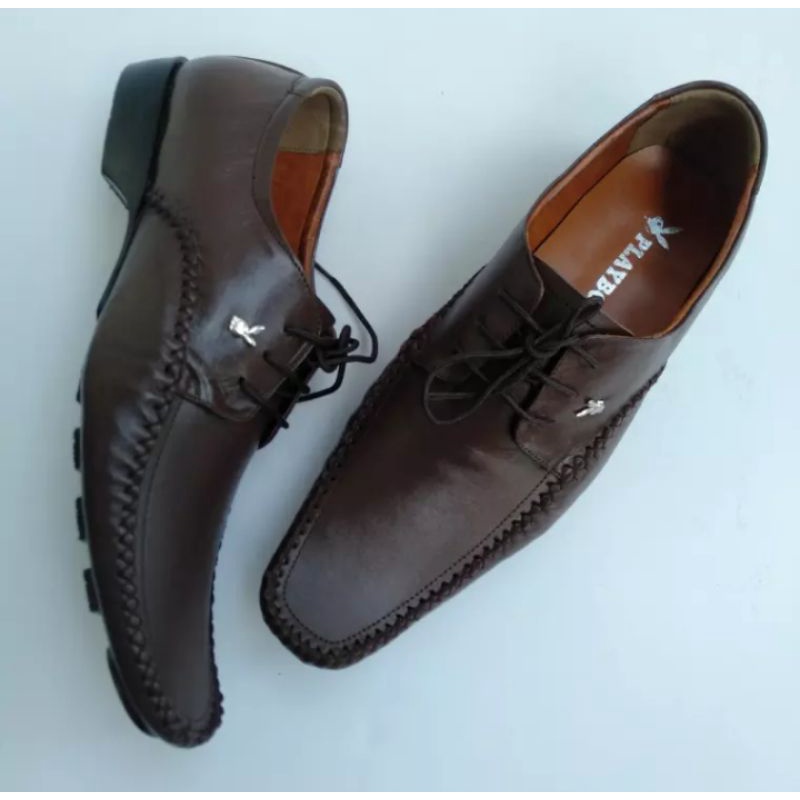 Sepatu Pantofel Pria Playboy Kulit Sapi Asli Sepatu Formal Pria Kulit Sapi 100% Asli