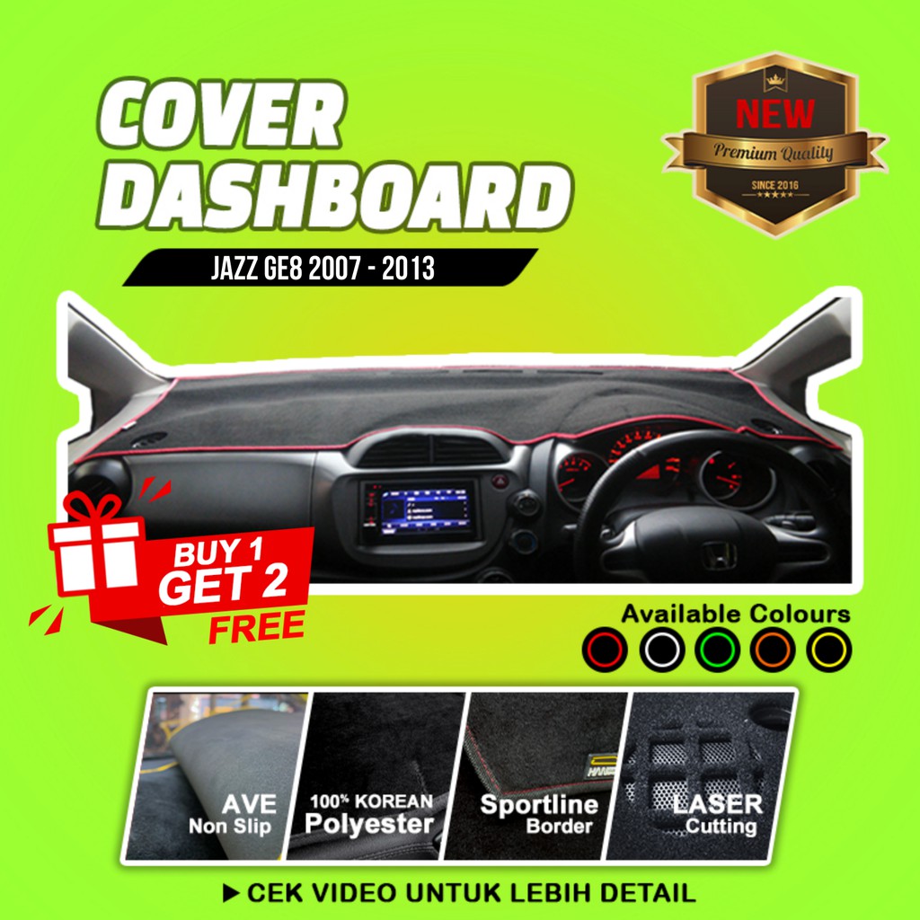 Cover Aksesoris Interior Dashboard Mobil Honda Jazz Gen2 2007 - 2013