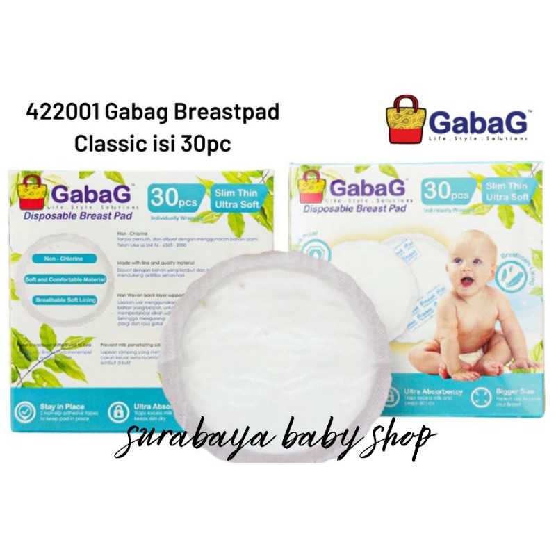 BREAST PAD GABAG CLASIC ISI 30 PCS 422001 / BREASTPAD GABAG / PEMBALUT REMBESAN ASI GABAG / PEMBALUT ASI IBU MENYUSUI