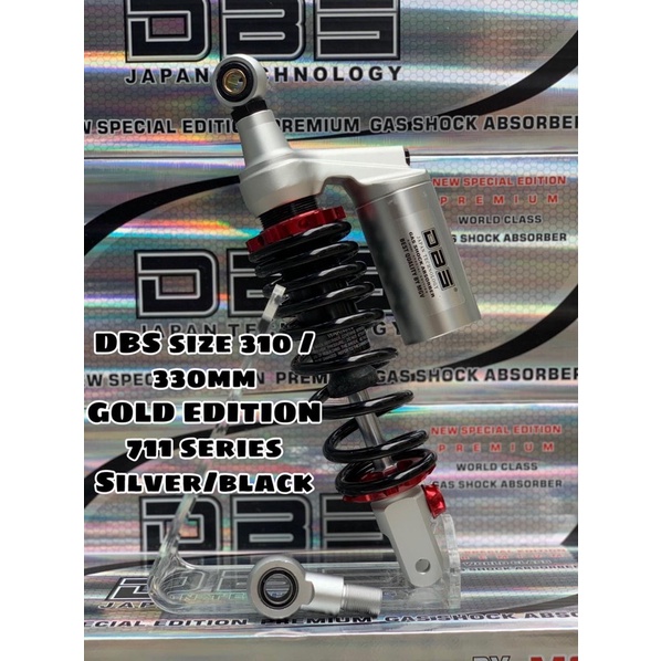 Shock DBS 711 G Sport Edition Matic Singel Shock Anting Universal 310mm 330mm Shockbreaker Singel Matic Tabung Atas Mio Beat Click125 Vario125 Scoopy  FOURSIX_46