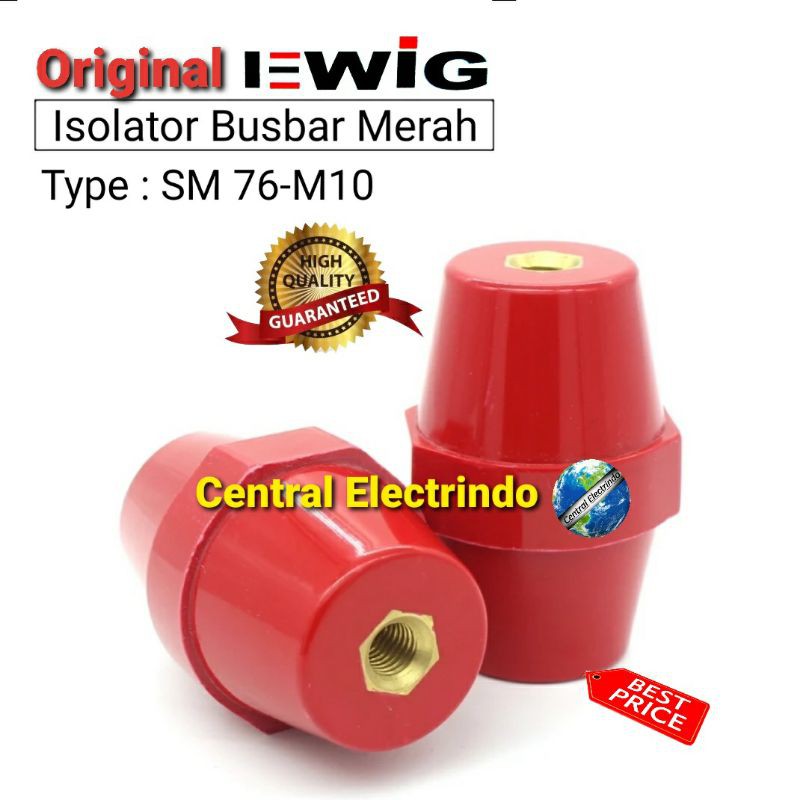 Isolator Busbar EWIG SM 76-10 Merah