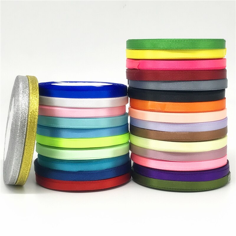 

Pita Satin 1/4" (Satin Ribbon 1/4 inch) 0.6 cm Kain Polos Grosir Kado harga untuk 1 roll