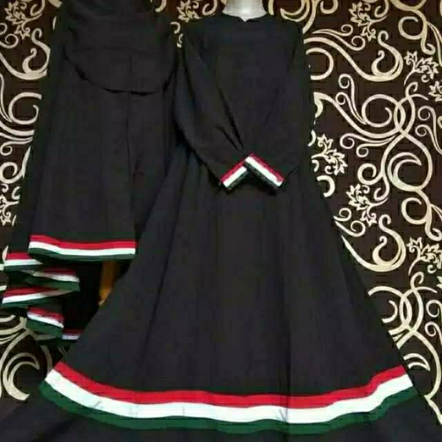 Gamis palestine,bahan moscrepe