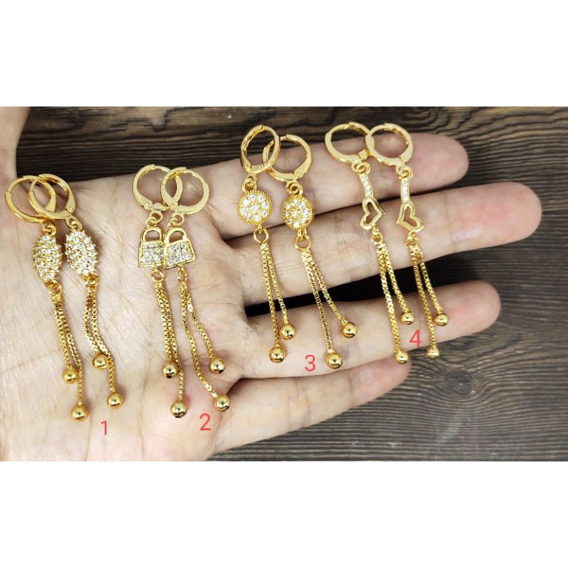 Fifi Fashion Anting Xuping Gantung 2 Model Perhiasan Lapis Emas 12#