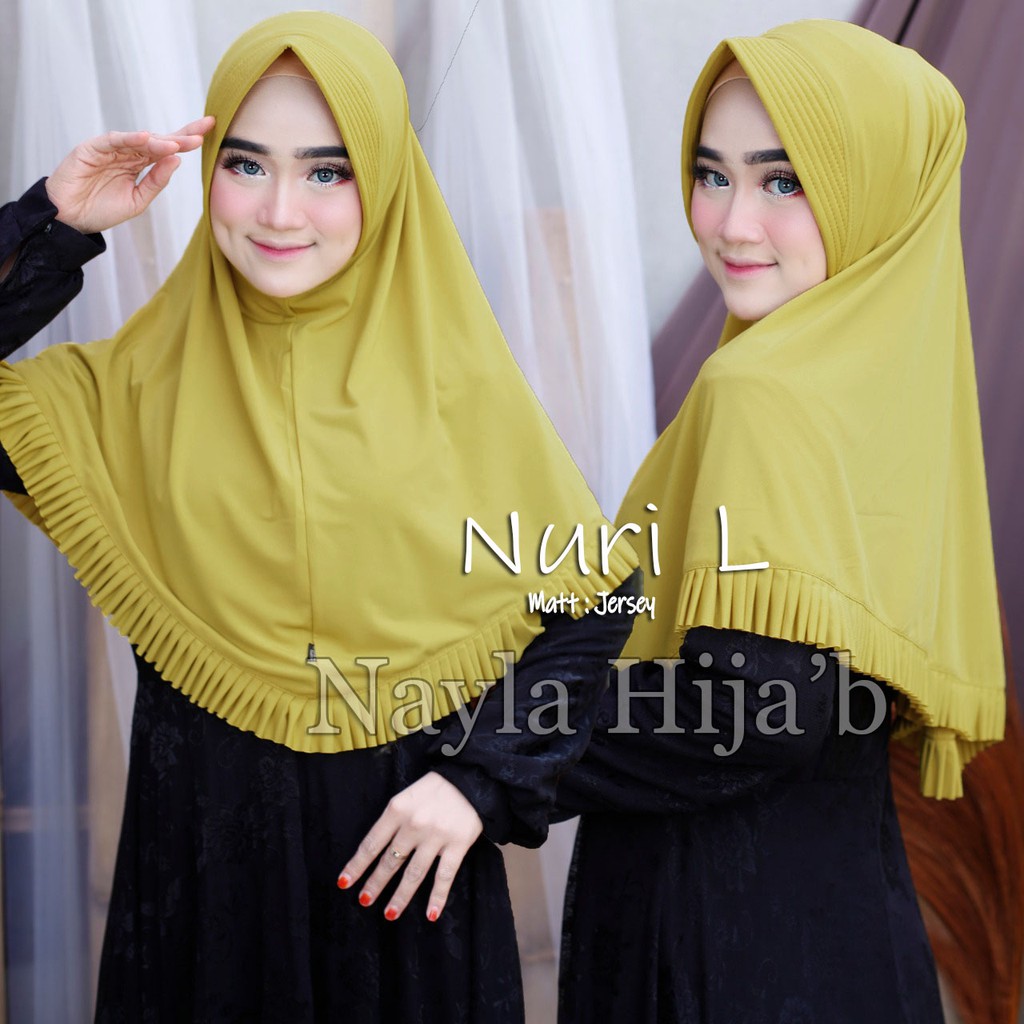 JILBAB INSTAN JERSEY TERBARU HIJAB BERGO NURI L NAYLA HIJAB