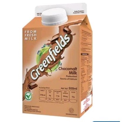 

GREENFIELDS GREEN FIELDS FRESH MILK PASTEURISASI CHOCO MALT 500ML