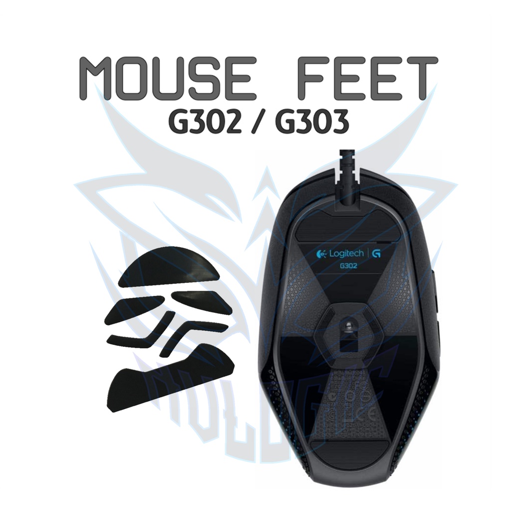 Mouse Feet Glide Logitech G302 / G303 - Mousefeet Skates PTFE