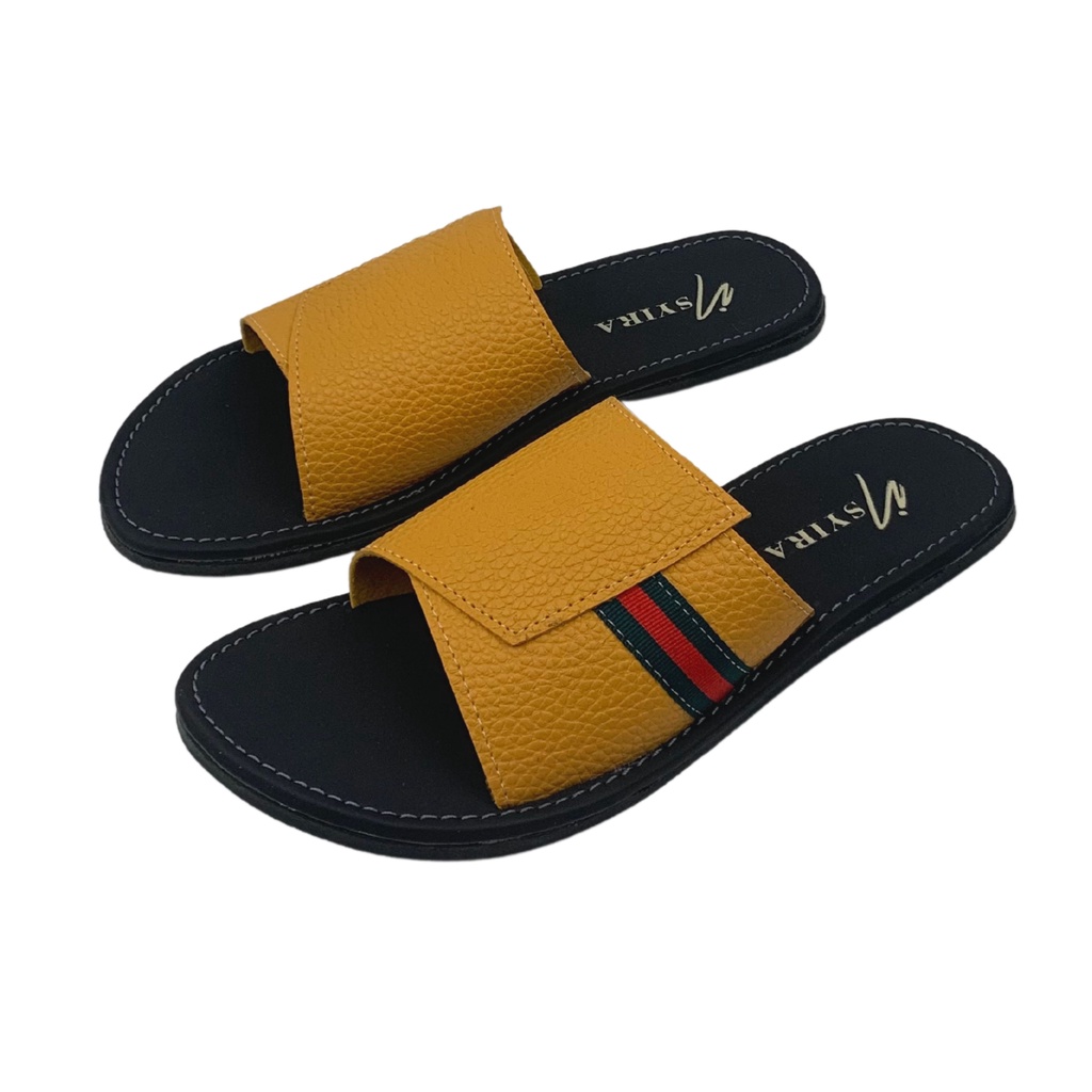 Insyira - Sandal Wanita Delma  / Sandal Papirut Wanita Non Slip Alas Hitam / Sandal Wanita Slop Polet Samping
