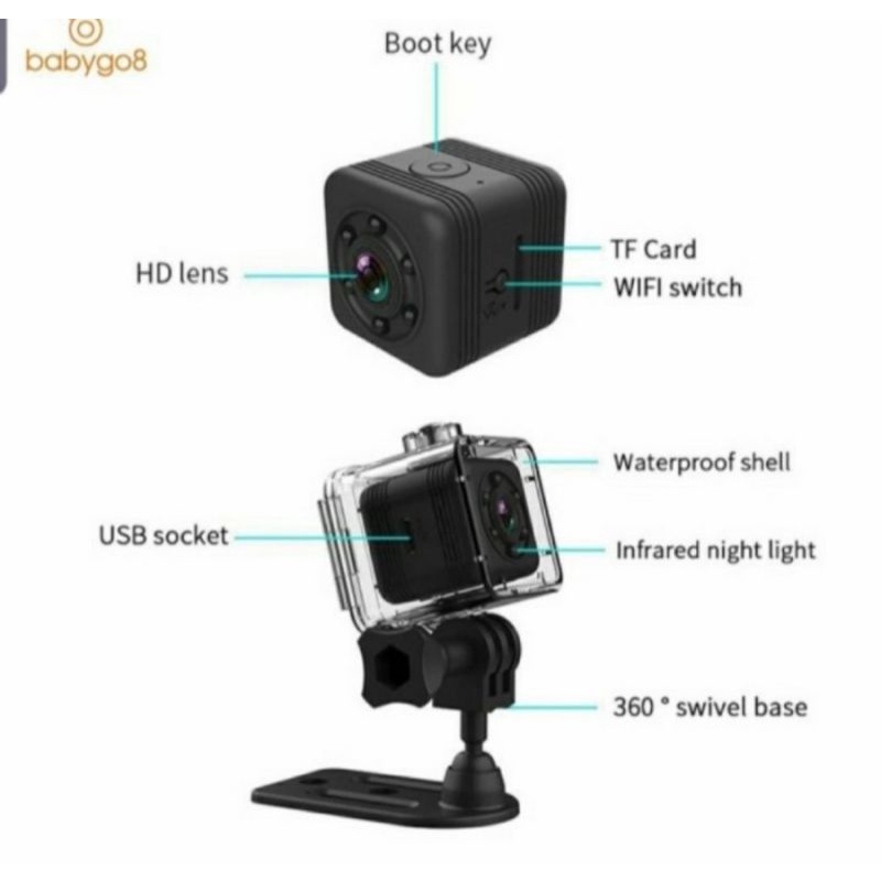 Kamera wifi SQ29 spy cam 1080P waterproof