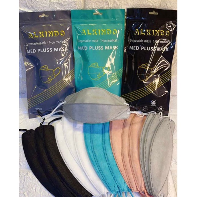 Masker KF94 impor evo plusmed 4D 3ply disposable facemask isi 10pcs 4D murah