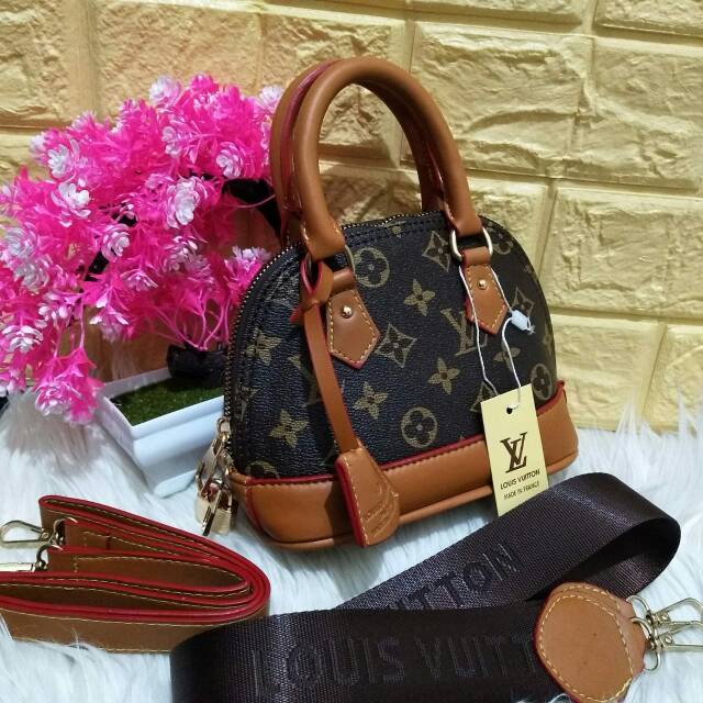 TAS SLEMPANG WANITA LV ALMA MINI TOTE BAG TAS BATAM TAS MURAH TAS WANITA