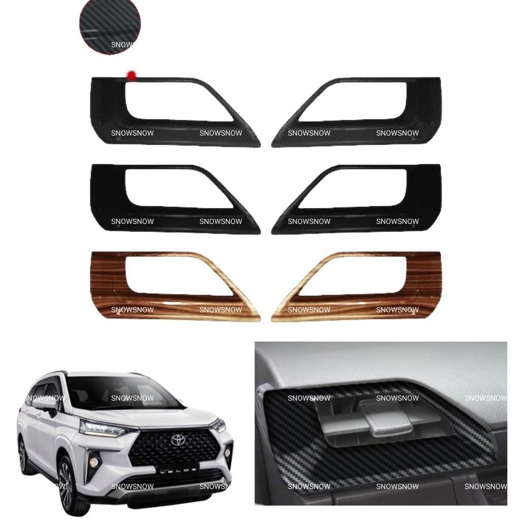 Panel Air Vent AC Kanan Kiri Avanza Xenia Veloz 2021 2022 UP Hitam Carbon Wood