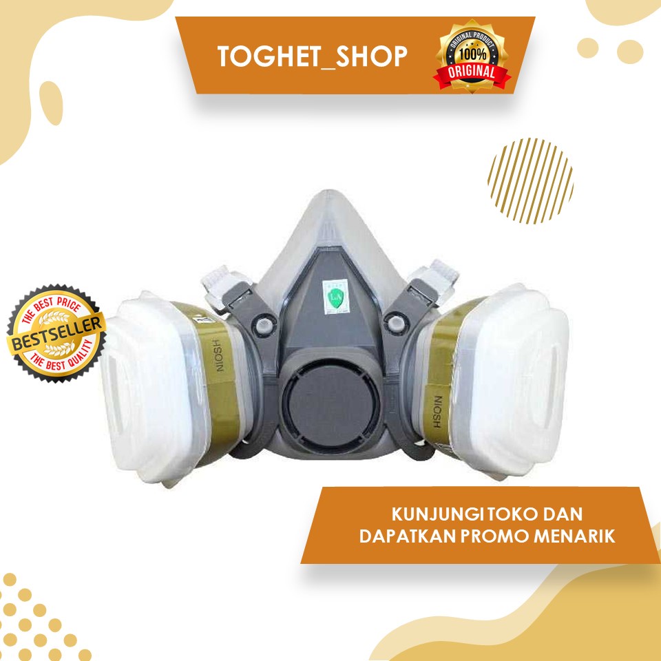 Masker Gas Respirator Anti Virus Masker Proyek Masker Pelindungan Tinggi Anti polusi Debu Dan Gas