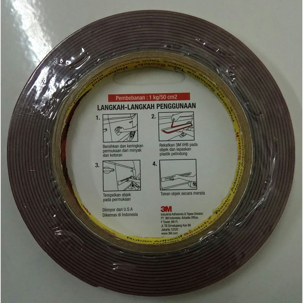3M VHB Double Tape Automotive Mobil 12 mm x 4.5M