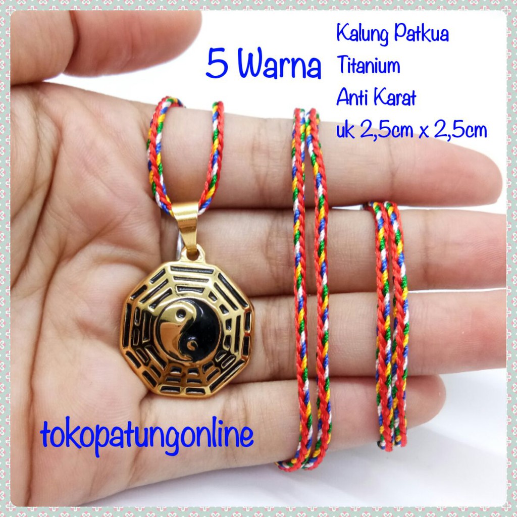 Kalung Liontin Bandul Kalung Proteksi Bentuk Yinyang Patkua