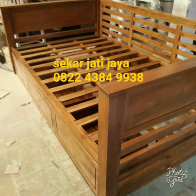Dipan ranjang tempat tidur bangku bale daybed minimalis jati jepara