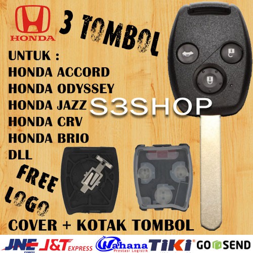 Cover Casing Kunci Plus Tombol Honda Crv Accord Civic 3TOMBOL