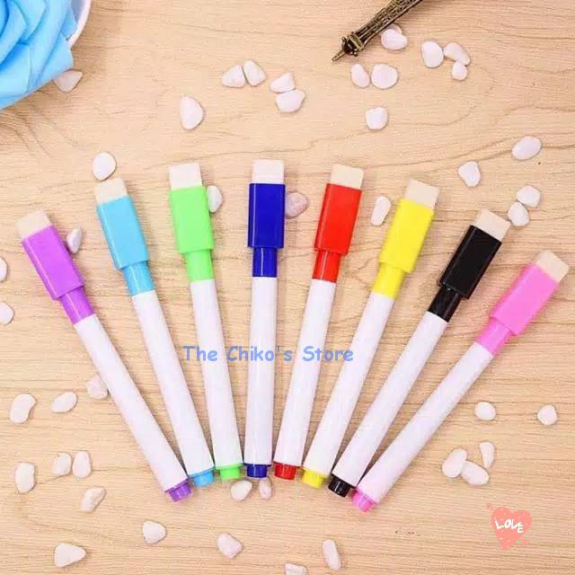 

Spidol Mini Papan Tulis Magnet & Penghapus Whiteboard Warna Warni