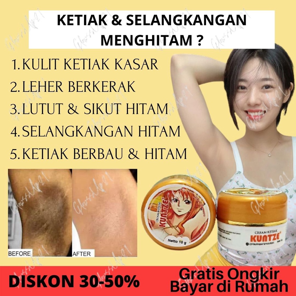 KUNTZE CREAM PEMUTIH KETIAK DAN SELANGKANGAN BPOM - CREAM PEMUTIH KETIAK DAN SELANGKANGAN