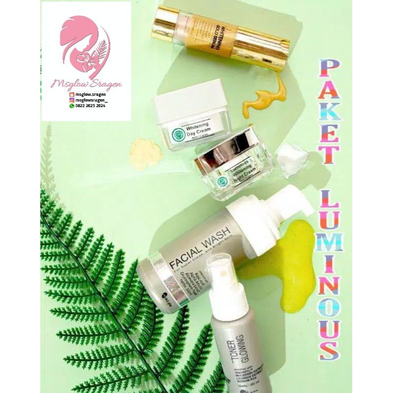 MS GLOW PAKET basic LUMINOUS u bekas jerawat (GLOWING Toner MsGlow)