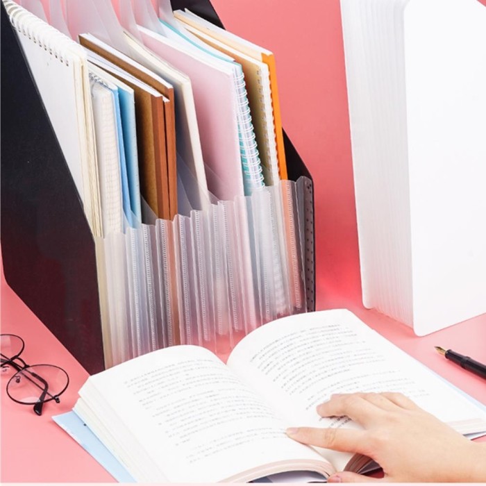 Triple W Foldable File Folder Document Organizer A4 Tempat Penyimpanan Rak Meja Kerja Dokumen