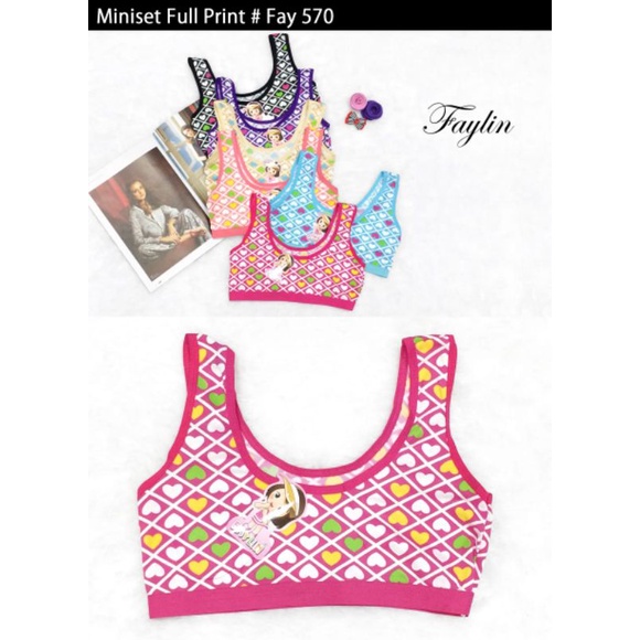 FAYLIN /Miniset anak remaja tali besar/fullprin love besar/art fay 570