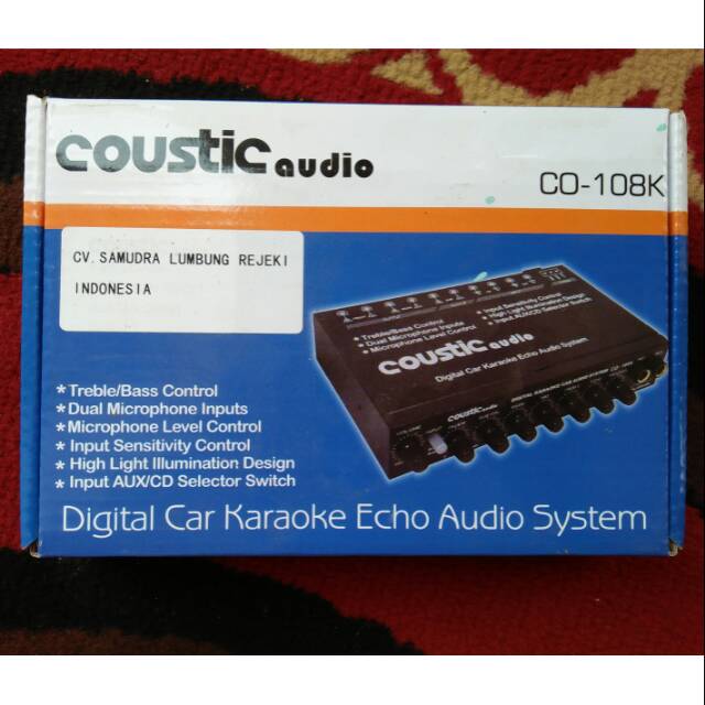 Coustic audio CO-108K (Digital car karaoke echo audio system)