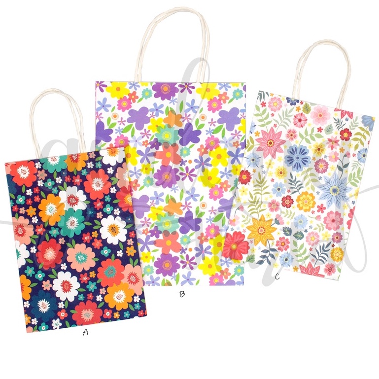 

GCC Paper Bag Summer floral Tas kado Motif Bunga Daisy Hadiah GCC 507287