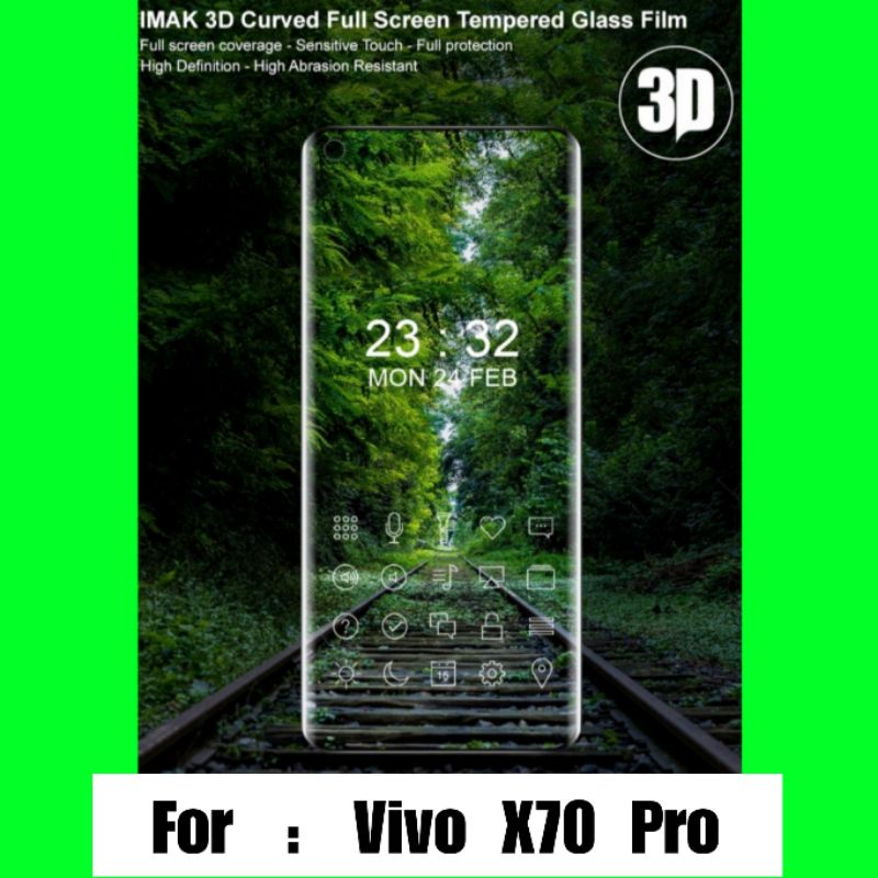 IMAK TEMPERED GLASS 3D FULL GLASS VIVO X70 / X70 PRO FULL COVER