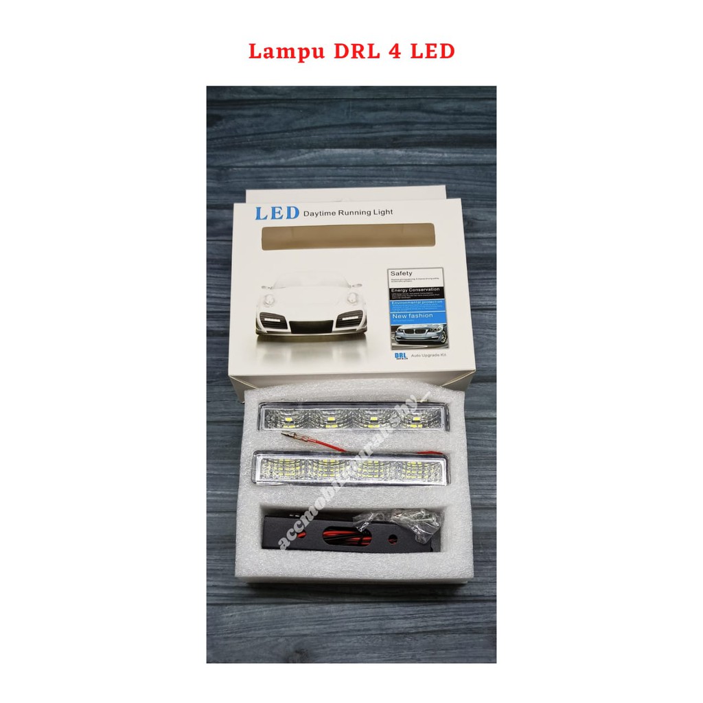 Lampu DRL 4 LED Model All New Yaris Universal Buat Semua Mobil