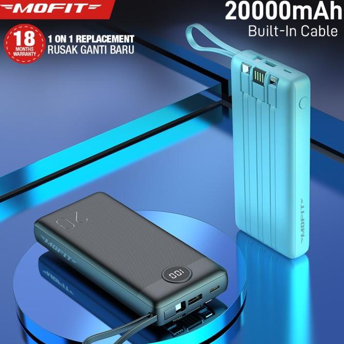 Hanya Di Powerbank Mofit M26 20000Mah Build In Cable Fast Charge 2.4A Terlaris....