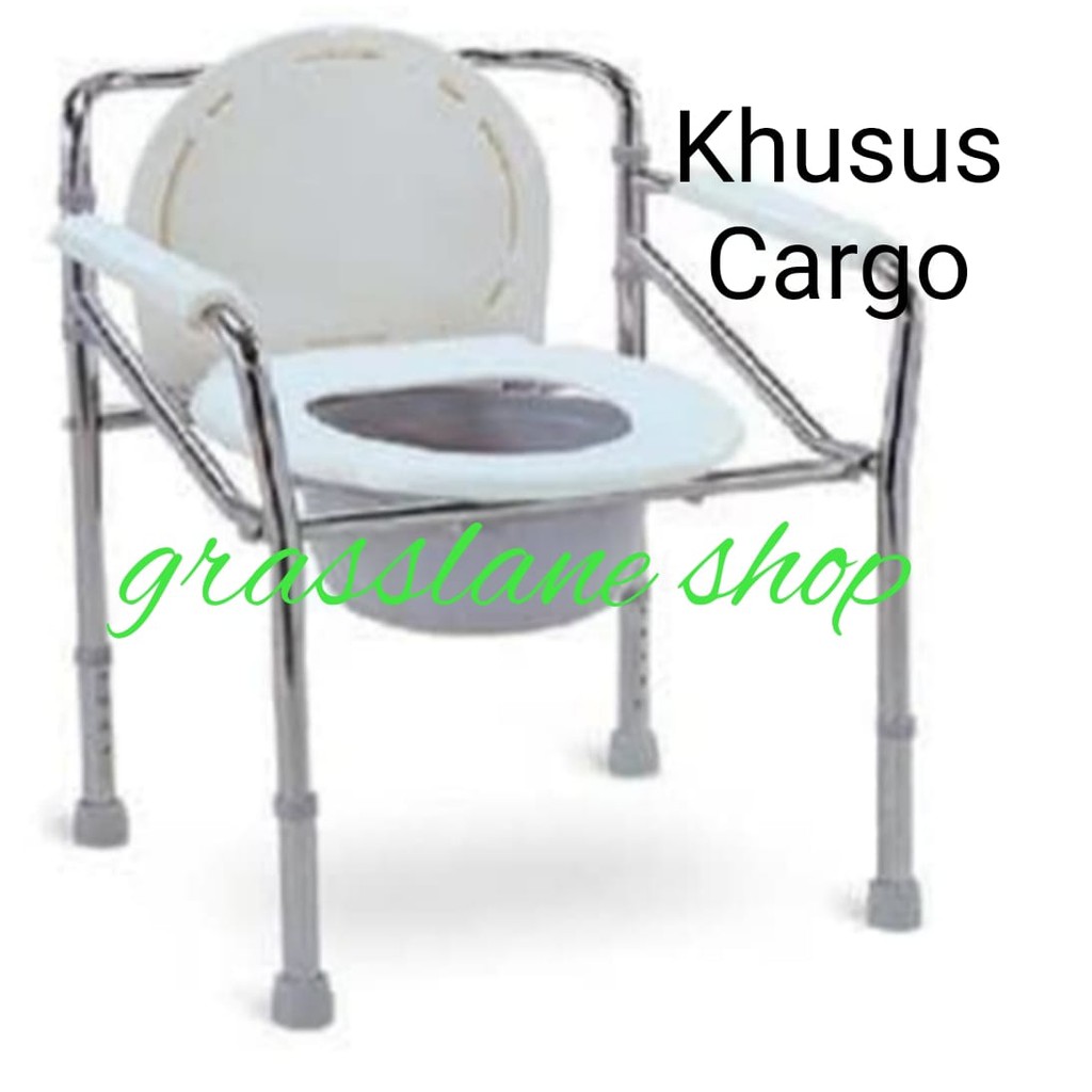 Kursi BAB / Commode Chair bisa dilipat untuk manula KHUSUS CARGO