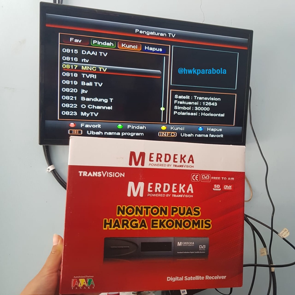 Receiver parabola TRANSVISION MERDEKA SD open MNC GRUP KU dan C band termurah