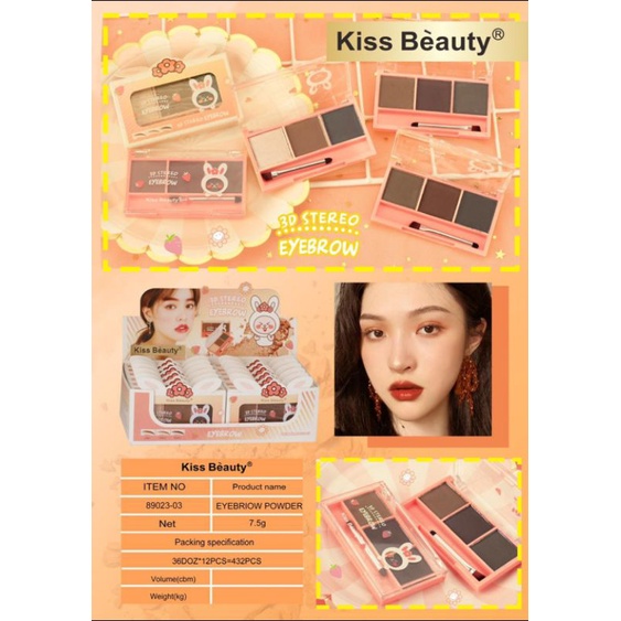 PROMO ECER PRIMER EYEBROW 3D 3WARNA NATURAL SET APLIKATOR NO.809 | 954