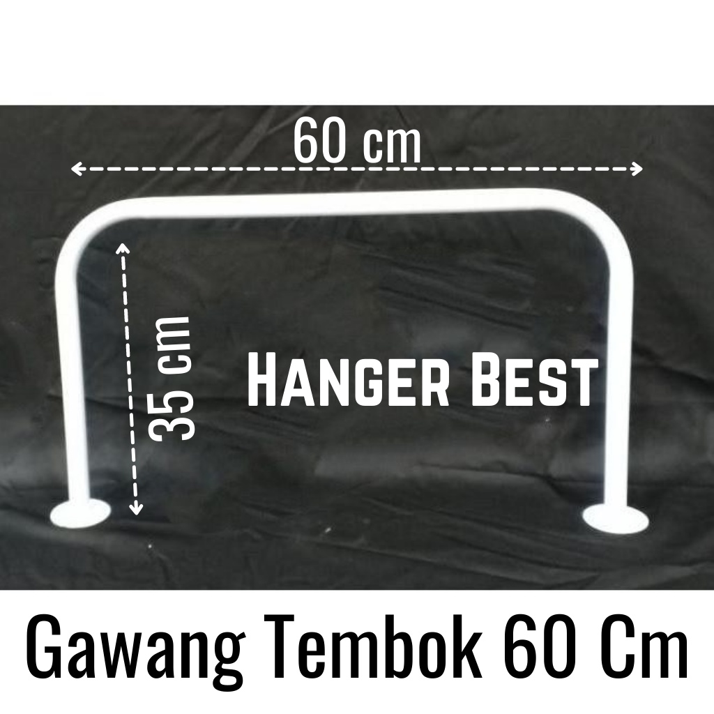 Gawang Baju Dinding 60 CM / Gantungan Baju Tembok 60 CM