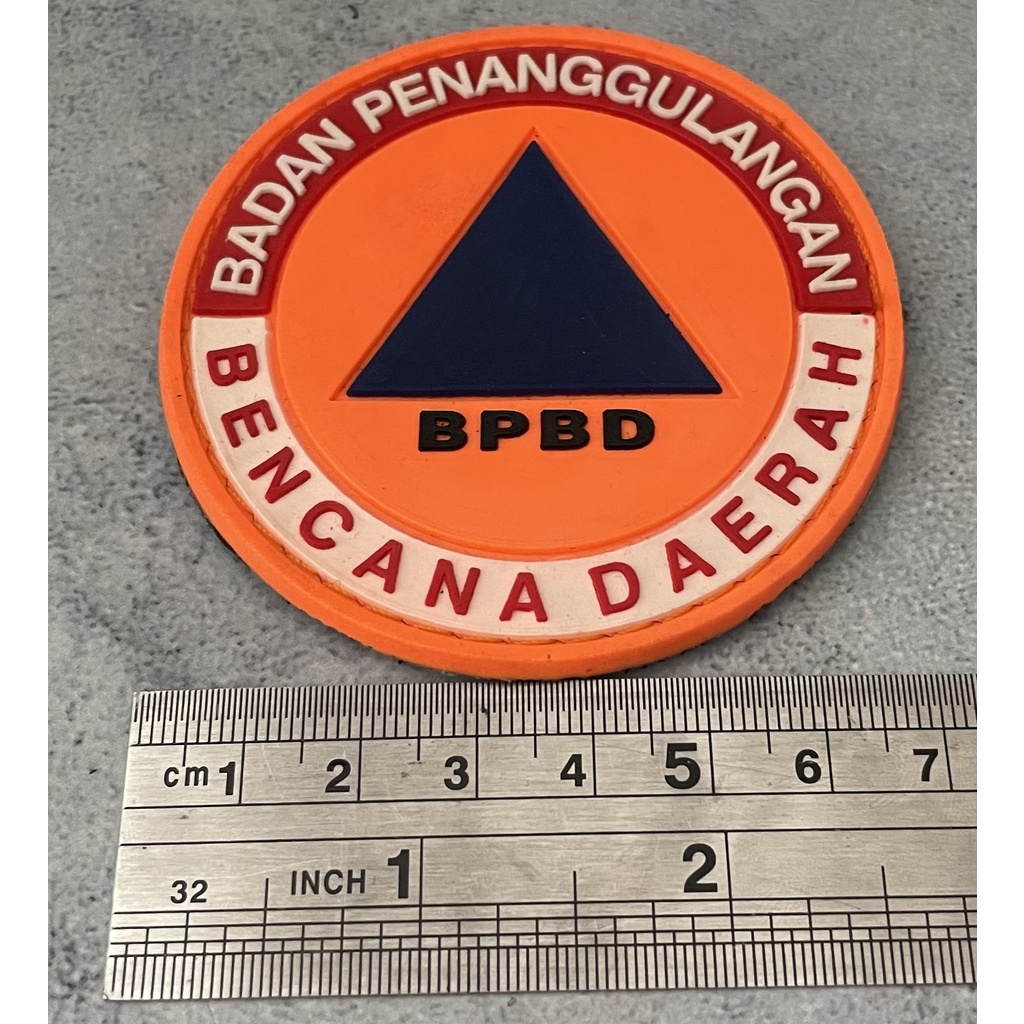 Patch BPBD Bulat - Patch Velcro BPBD - Prepetan BPBD -  Velcro Karet