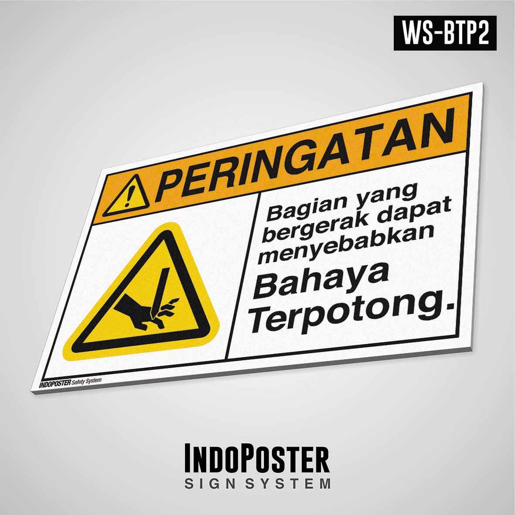 

Safety Sign Rambu K3 PVC ANSI Bahaya Terpotong Bagian Yang Bergerak 2