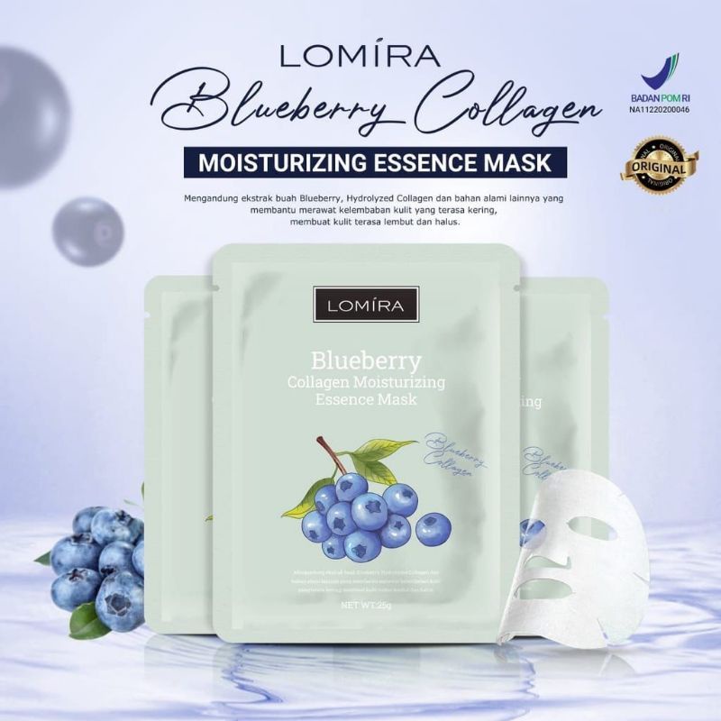 Lomira Moisturizing Essence Mask Sheet Mask Masker Wajah Lomira