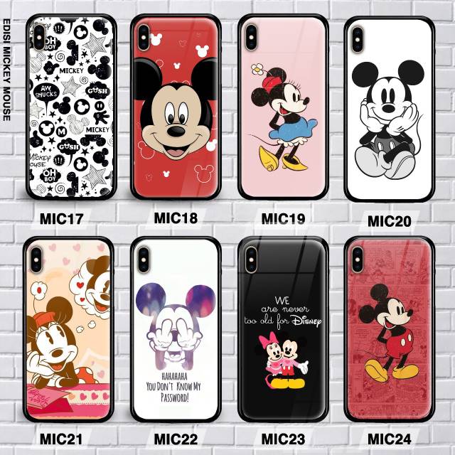 CUSTOM CASE MICKEY MOUSE REDMI NOTE 6/REDMI NOTE 6 PRO/REDMI K20/REDMI K20 PRO/REDMI K30 GLASS CASE