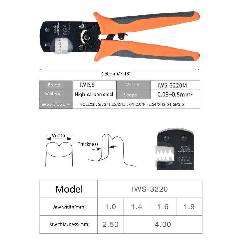 Kiss Tang Crimping Terminal Kabel Listrik