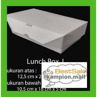 

Swr4Q- Paper Box Lunch Ukuran L Besar - Paper Box Kertas - Take Away - Putih Q34Qr-