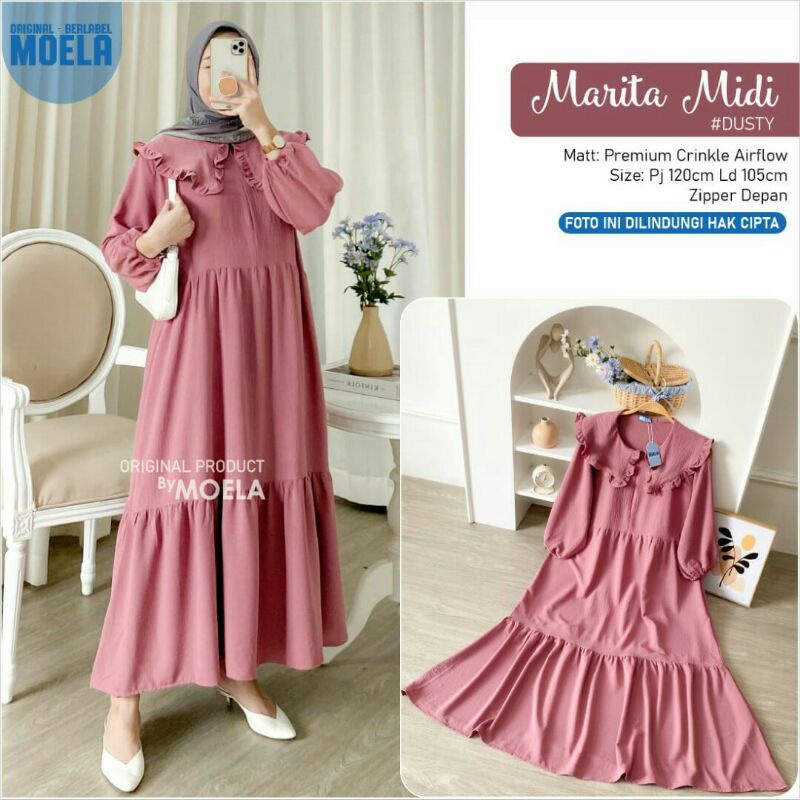 MARITA  &amp; CERIS ,ISANA,BALO Midi Dress Ori by Moelas