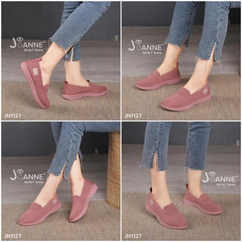 FLASH SALE [JOANNE] FLYKNIT FLAT SHOES SEPATU WANITA IMPORT JN1127