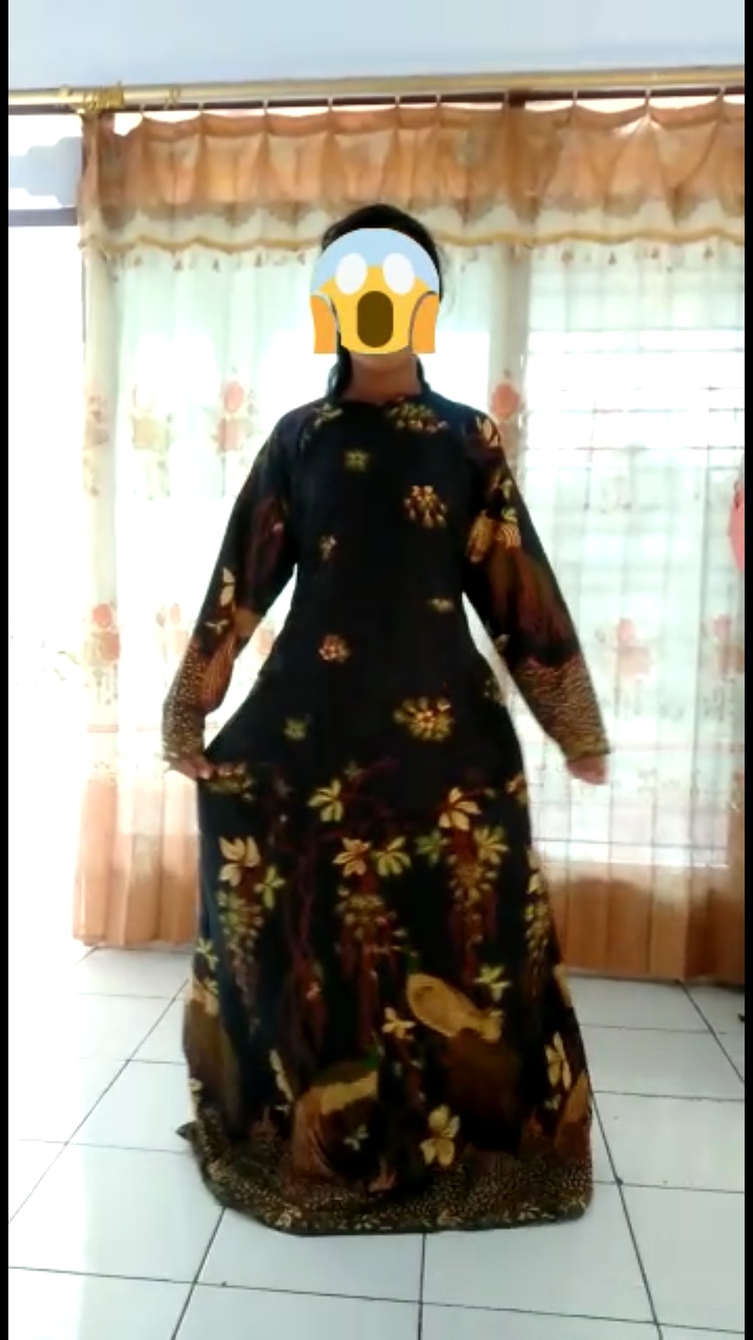 Ms Gamis Batik Sriwedari Maxi Bumil/busui Katun Sogan Allsize Dan Jumbo