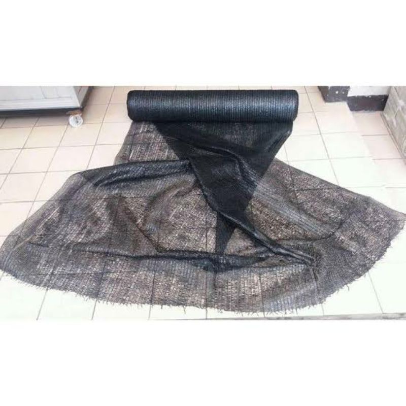 Jaring Hitam PENAHAN PANAS Paranet Nylon 85 Persen Panjang Per Meter Lebar 3 Meter