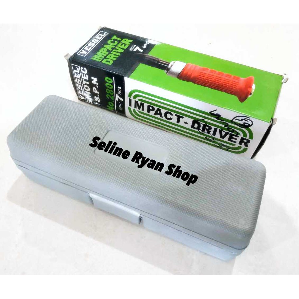 1 SET 7 PCS Obeng Ketok / Impact Driver Handle Besar VESSEL/DREXEL