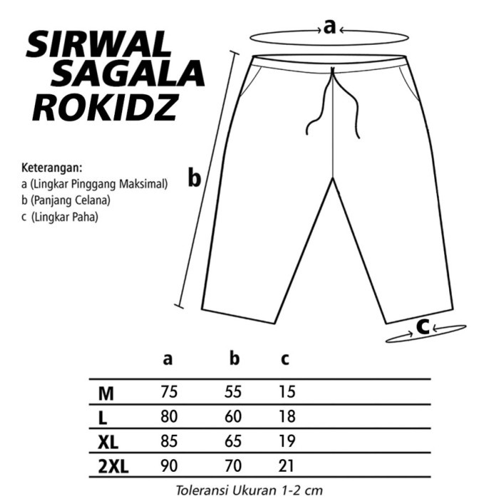 Sirwal Sagala ROKIDZ Celana Sirwal Cingkrang Anak Laki-Laki